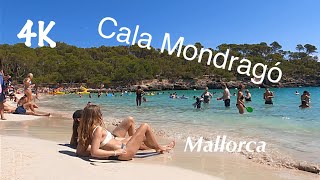 4K60🏖Cala Mondragó MallorcaMajorca Spain 🚶🏻‍♀️Beach walk 🗓2021 August 31🌤29°C [upl. by Ainiger]