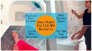 Daily Habits for a clean BATHROOM Tips on How to maintain a clean Bathroom [upl. by Ahsilat]