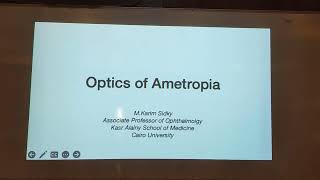 Optics Module  Refraction of the Eye amp Optics of Ametropia Myopia amp Hyperopia  Prof Karim Sidky [upl. by Puett547]