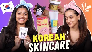 We Tried VIRAL Korean Skincare 😳 ft mandalshalini  Aashi Adani [upl. by Terchie]