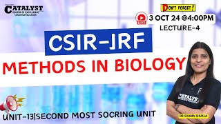 Methods in Biology Lec4Target CSIR NET Life sciencesGATE  Dr Shama Shukla [upl. by Dita]