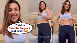 Parineeti Chopra Flaunting Her 3months Pregnant Baby Bump Parineeti Chopra Raghav Chadha [upl. by Rosene]