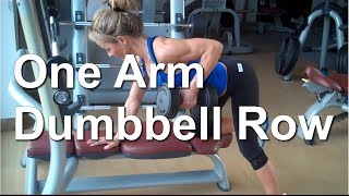 How to One Arm Dumbbell Row  Alexandra Wilson [upl. by Greenfield467]