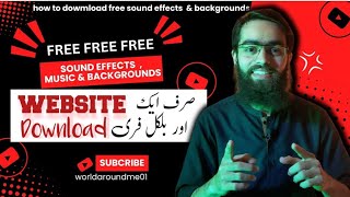 HOW TO DOWNLOAD FREE SOUND EFFECTS  BACKGROUNDS FOR VIDEO EDITING  FREE DOWNLOADING [upl. by Lucita]