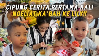 PULANG UMROH CIPUNG LANGSUNG BELANJA BUAT MPASI LILYNAGITA TERHARU NYUAPIN LILY MAKAN PERTAMA KALI [upl. by Catharine]