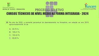 IFRN 2024  Exame de Seleção  Questão 33 [upl. by Onofredo]