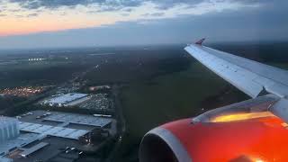 Evening Landing at Berlin Brandenburg Airport  Easyjet Airbus A320 [upl. by Dnomde]