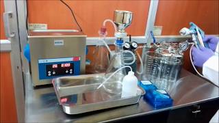 Millipore test setup for parts cleanliness analysis [upl. by Elynad]