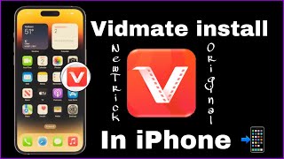 How to dawonload vidmate in iPhone  how to install vidmate in iOS [upl. by Eugilegna]