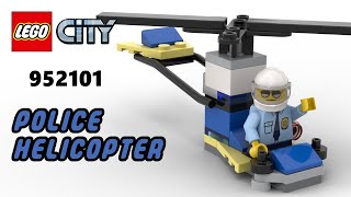 952101 POLICE HELICOPTER  LEGO City Magazine Gift Virtual Build [upl. by Edgell]