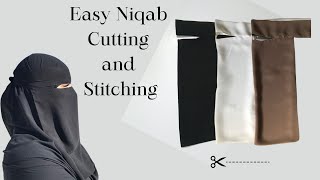 Niqab cutting and stitching  Hijab Cutting And Stitching In Urdu hindi with English Subtitle [upl. by Eerb]