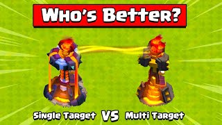 Single Target VS Multi Target Inferno Tower  Clash of Clans 👉 dailyclash8620 [upl. by Nibor]