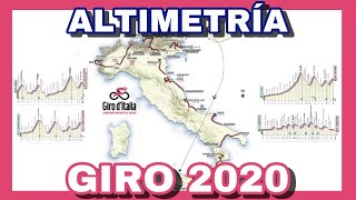 RECORRIDO GIRO de ITALIA 2020 🇮🇹 Etapas Perfiles y Altimetría [upl. by Adialeda]