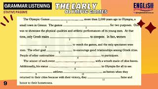 GRAMMAR Listening 9  Stative Passive  The Early Olympic Games [upl. by Nosidam929]