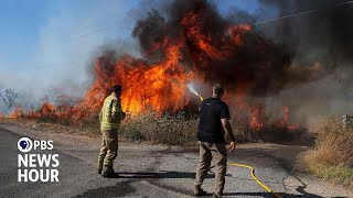 Hezbollah strikes on northern Israel raise fears that fullfledged war could be next [upl. by Straus747]