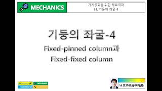 기계공학을 위한 재료역학 81 기둥의 좌굴4  FixedPinned Column과 FixedFixed Column [upl. by Tremml]