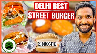 Delhi ka Best Street Food Burger  Veggie Paaji [upl. by Ekal]