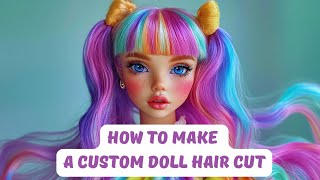 How to make dolls bangs [upl. by Amling953]