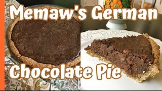 Jills Memaws German Chocolate Pie  Plantbased [upl. by Whall]