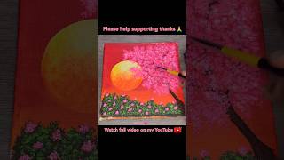 Full Moon Painting shorts painting satisfying trending video [upl. by Jobyna]