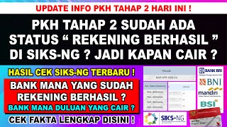 PKH TAHAP 2 CAIR LANGSUNG 2 BULAN❗PKH TAHAP 2 SUDAH REKENING BERHASIL JADI KAPAN PKH TAHAP 2 CAIR [upl. by Zonnya]