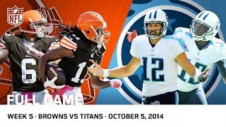 Browns Complete Largest Road Comeback in NFL History vs Titans Week 5 2014  NFL Full Game [upl. by Lesli167]