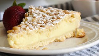 Authentic Italian Torta della Nonna Custard Filled Pie [upl. by Eelirol]