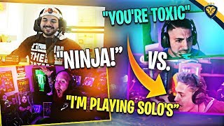 NINJASHYPER ARGUES WITH NICKMERCS HE ACTUALLY RAGE QUIT Fortnite Battle Royale [upl. by Nager567]