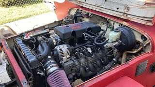 77 Toyota FJ40 LS Swap Test Run after Tuning [upl. by Neersan]