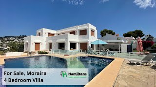 Ibiza style villa for sale in Moraira walking distance Ref HO474300 [upl. by Anaujait598]