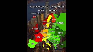 Average cost of a cigarettes pack in Europe [upl. by Beberg]