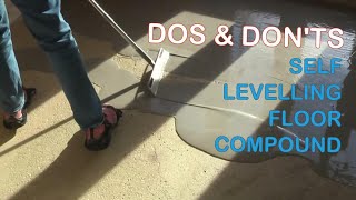 SelfLevelling Floor Compound  Dos amp Donts  DIY [upl. by Erreipnaej]