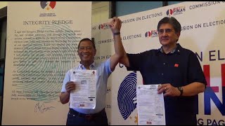 UNA’S Binay Honasan first tandem to file COCs [upl. by Monroe183]