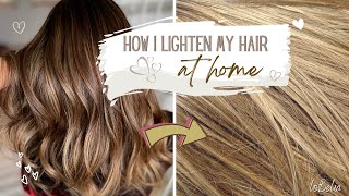 How I lighten my hair at home with HYDROGEN PEROXIDE Easy to make HAIR SPRAY recipe [upl. by Bull292]