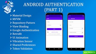 Android Login and Registration Functionality Using Kotlin  Part 1 [upl. by Clarise417]