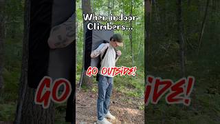 What happens when indoor climbers…go Outside 😱 bouldering rockclimbing climbing rock [upl. by Cuda811]