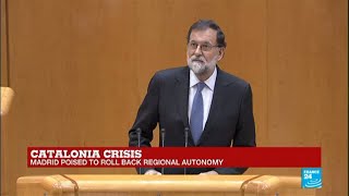 Catalonia Referendum watch Spain PM Mariano Rajoys address to the Senate [upl. by Aihn843]