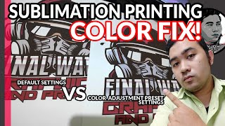 SUBLIMATION COLOR FIX BEST SETTINGS FOR EPSON PRINTERS TAGALOG [upl. by Pinchas]