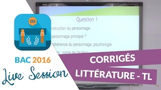 Bac 2016  Corrigés de Littérature  Terminales L [upl. by Mobley913]