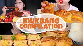 Cheese Millefeuille Ham ASMR Mukbang Compilation [upl. by Ludly]