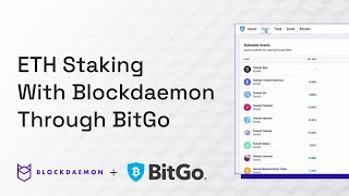 ETH Staking With Blockdaemon Through Bitgo [upl. by Anuahsat]