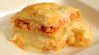 Chicken Lasagna Recipe  How To Make Chicken Lasagna In Oven  Nick Sarafs Foodlog [upl. by Sucramd]