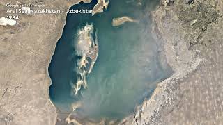 Aral Sea Kazakhstan  Uzbekistan  Earth Timelapse [upl. by Niras]