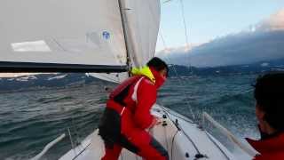 J 70  Genacker Action  Speed 20 Knots  Lake of Constance  Bodensee  Sailing [upl. by Ecnerol]