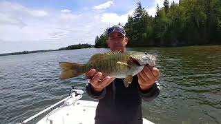 Sioux Narrows LOTW  Fishing the Rocks for Smallmouth Bass [upl. by Emmie]