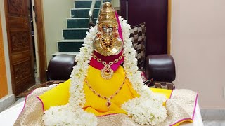 How to make simple varalaksmi vratham kalasham at home sareedraping decoration [upl. by Zwick149]