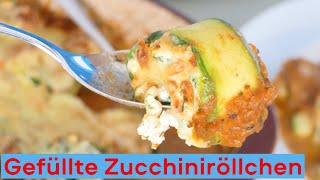 Gefüllte ZucchiniRicottaRöllchen aus dem Backofen [upl. by Ynez27]