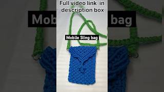 Macrame Phone Sling From Scratch shortsshortvideo diy macrame creationbestuseofwaste [upl. by Eened801]