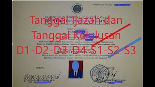 Tanggal Ijazah D1D2D3D4S1S2S3 tanggal ijazah yang mana [upl. by Gertrud970]