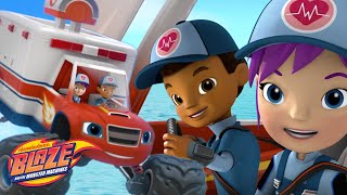 Blaze and Stripes Help Sparky Return to the Volcano 🌋  Blaze and the Monster Machines  Nick Jr UK [upl. by Fokos]